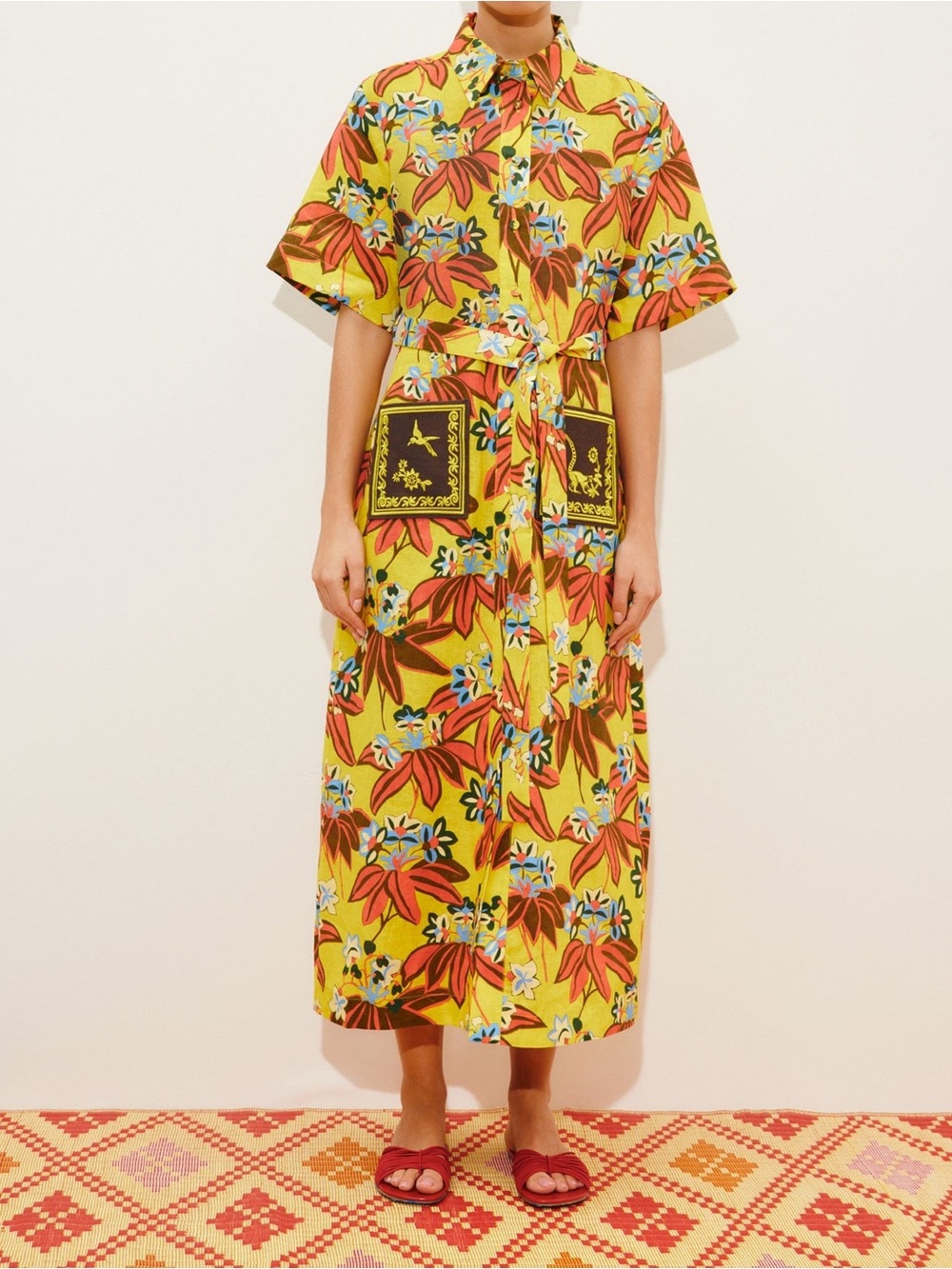 Alemais Leo Embroidered shirt dress US size 4